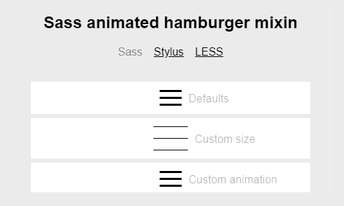 Animated hamburger icon mixin (Sass/Stylus/LESS) - Roland Toth Blog
