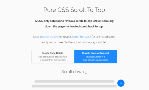 CSS scroll-to-top - Roland Toth Blog